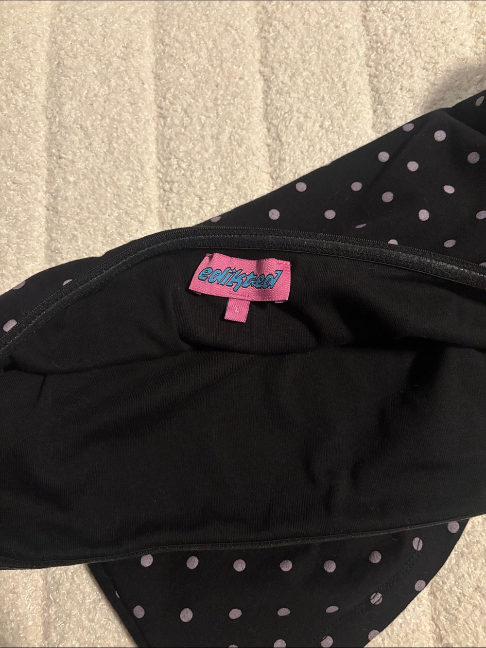 Edikted Black Polka Dot Tube Top - Women's - Picture 3 of 3